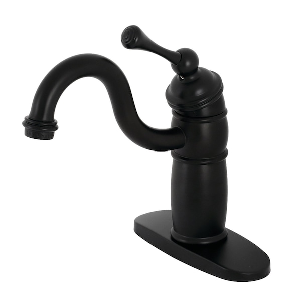 KB1480BL Vintage Single-Handle Monoblock Bar Faucet, Matte Black
